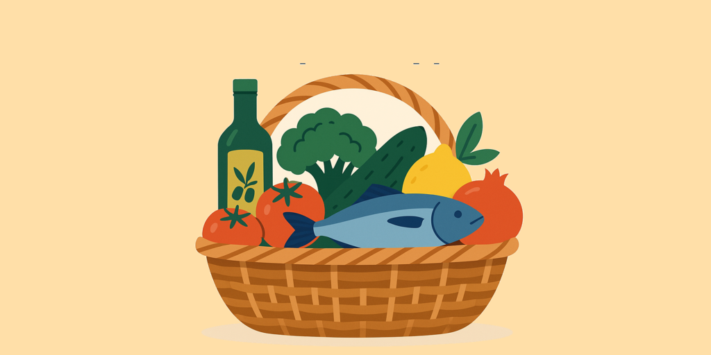 Таблиця основних продуктів середземноморської дієти